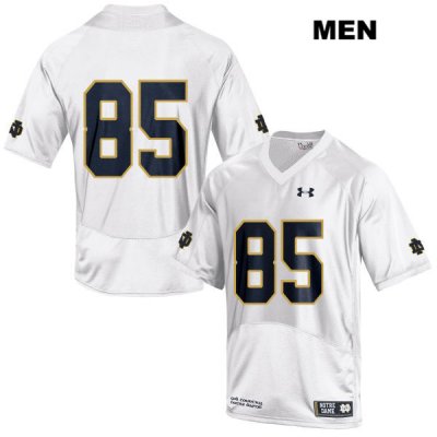 Notre Dame Fighting Irish Men's George Takacs #85 White Under Armour No Name Authentic Stitched College NCAA Football Jersey DTP1599HS